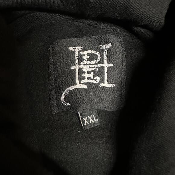 Ed Hardy men’s skull and crossbones graphic black hoodie XXL - Picture 3 of 4